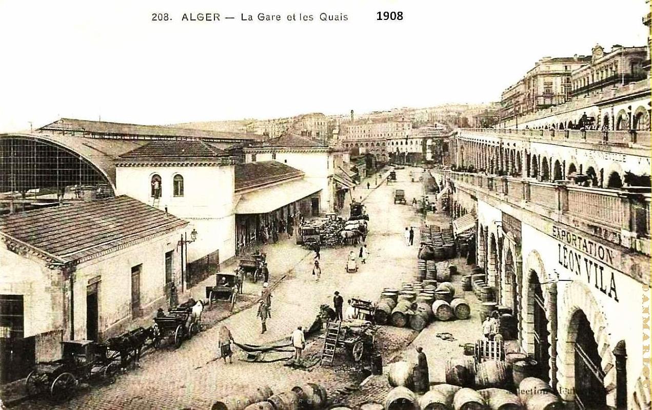 2848- Alger - Gare et Quais - 1908.jpg